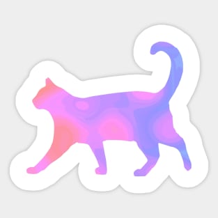 ABSTRACT Cute Cat Lover Sticker